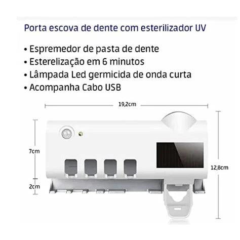 suporte higienico a laser anti bacterio para sua escova dente