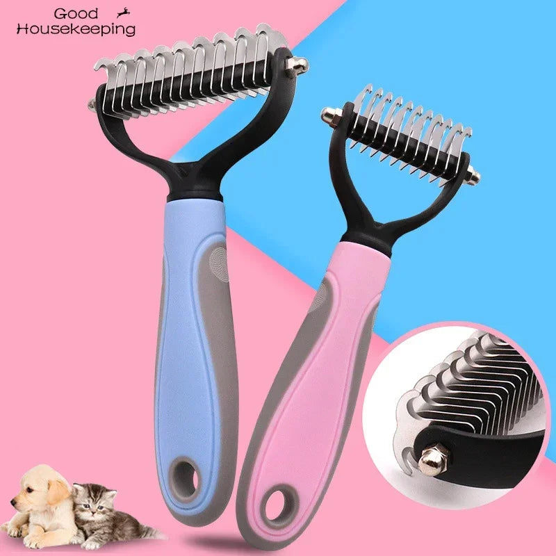 Dupla Face Pet Pele Nó Cortador, cão Grooming Derramamento Ferramentas, depilação De Gato, escova De Pente, fornecedores De Produtos Pet