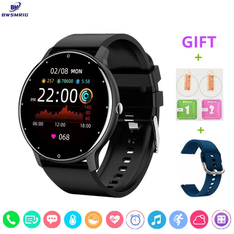 Bluetooth Call Smart Watch para Homens e Mulheres, Rastreador de Fitness, Freqüência Cardíaca, Monitoramento do Sono, Esporte, Smartwatch Impermeável, Android, iOS, Novo