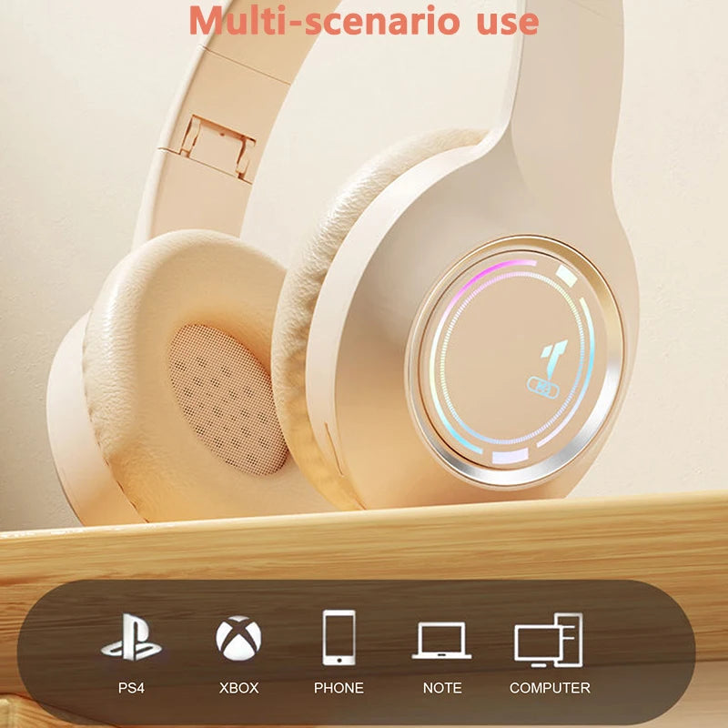 fone M3 Bluetooth emissor de luz Folding LED Card Headset sem fio TYPE-C Carregamento Multi-cena Use Game Office