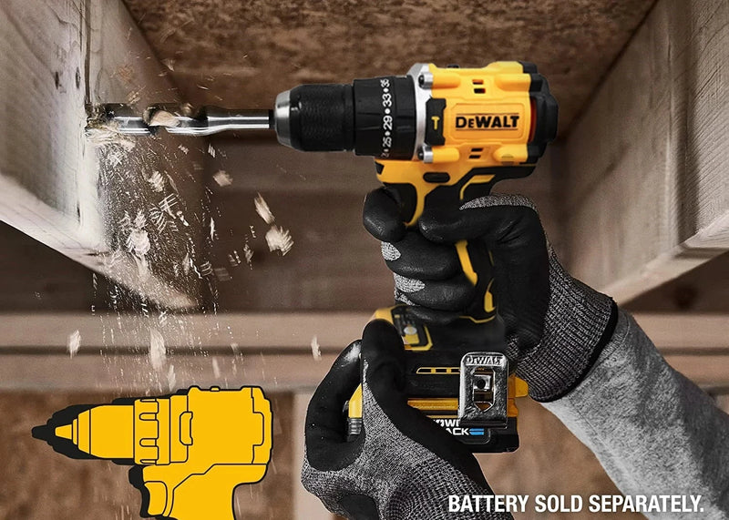 Dewalt-Brushless Drill Driver, chave de fenda elétrica sem fio, Lithium Power Tools, DCD800, 1650RPM, 1/2 ", Bateria 20V